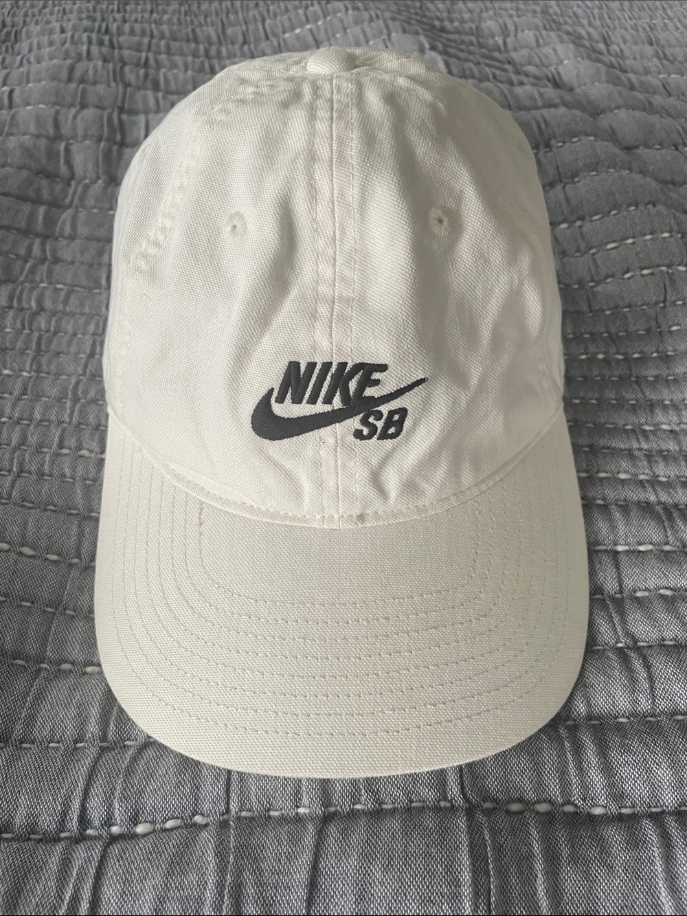Nike SB Cream Baseball Cap with Black Logo